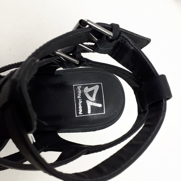 Dirty Laundry Fun Stuff Black Cage Chunky Heel Sandals - Picture 12 of 16